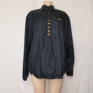 Nike Black Windbreaker with Yellow LIVESTRONG Detailing